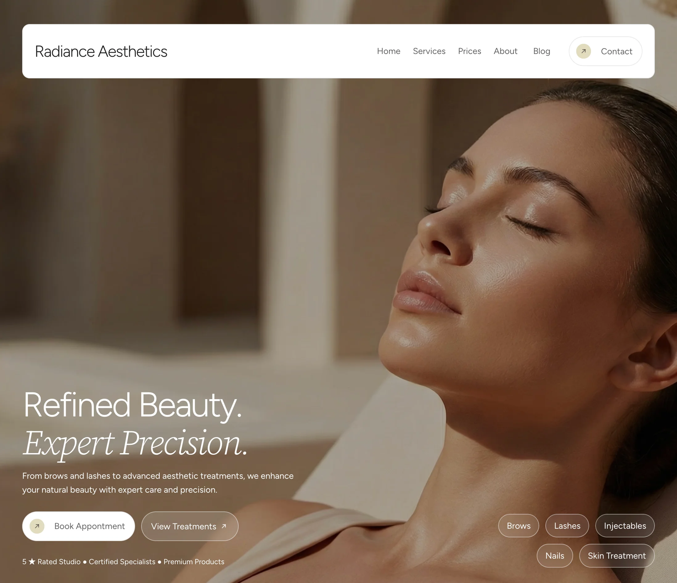 Radiance clinic website